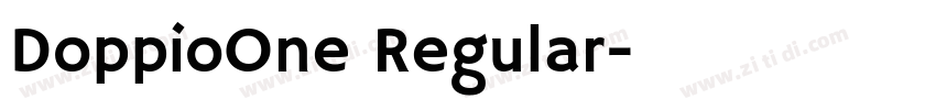 DoppioOne Regular字体转换